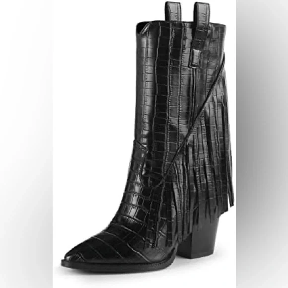 Size 9 Anthropologie x ISNOM Fringe Boots - Picture 4 of 4